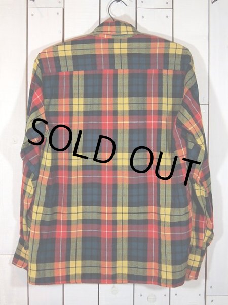 画像2: 1970s【HUDSON'SBAY】旧伊勢丹袋柄ウールシャツ (2)