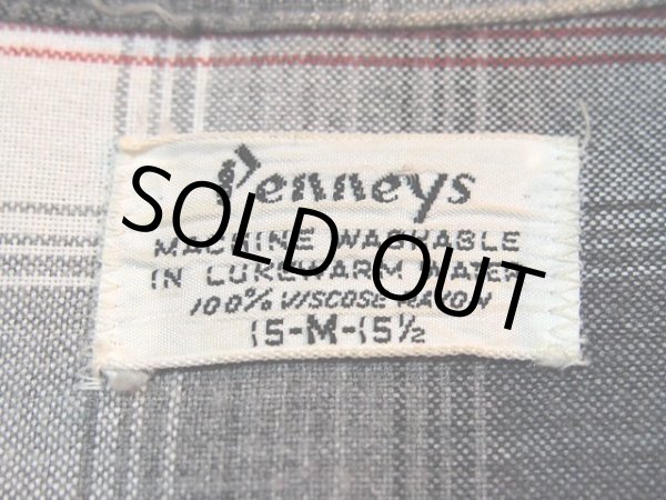 画像3: 1960s【Penneys】オンブレーチェックレーヨンシャツ (3)