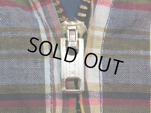 画像3: 1960ｓコットンチェックZIPパーカー (3)