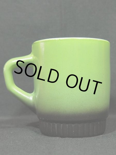 画像3: 60s-70s【FireKing】リブボトムマグ・緑/黒 (3)