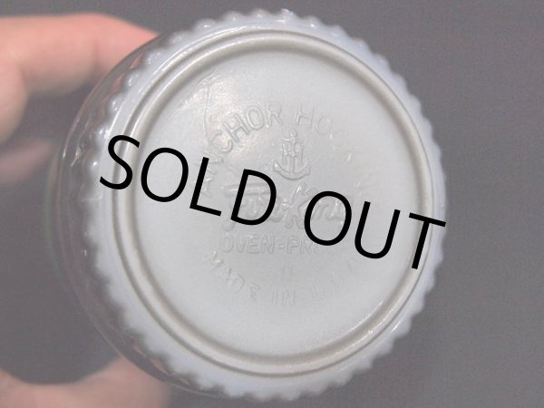 画像5: 60s-70s【FireKing】リブボトムマグ・緑/黒 (5)