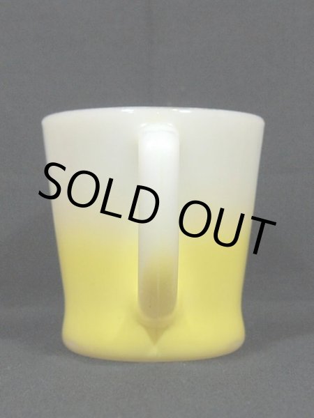 画像2: 60s【FireKing】Dハンドルマグ・ホワイト×イエロー (2)
