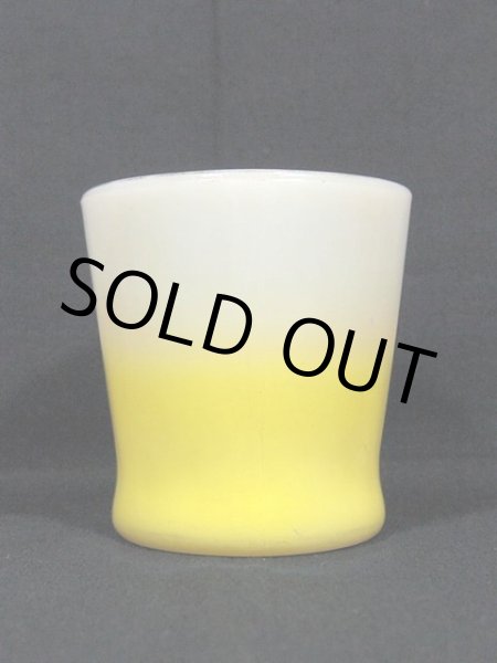 画像4: 60s【FireKing】Dハンドルマグ・ホワイト×イエロー (4)