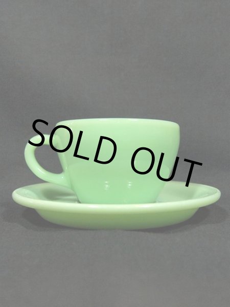 画像2: 40s-50s【FireKing】ジェダイ ナローリムカップ＆ソーサー (2)