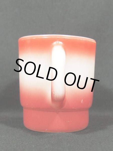 画像2: 60s-70s【FireKing】スタッキングマグ・橙/白/赤 (2)