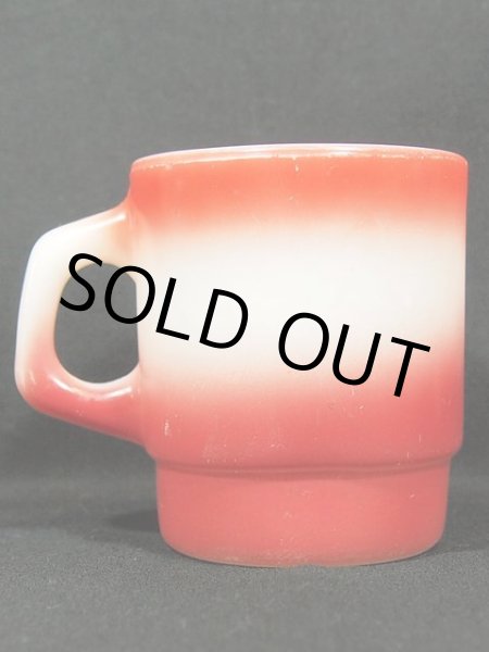 画像3: 60s-70s【FireKing】スタッキングマグ・橙/白/赤 (3)