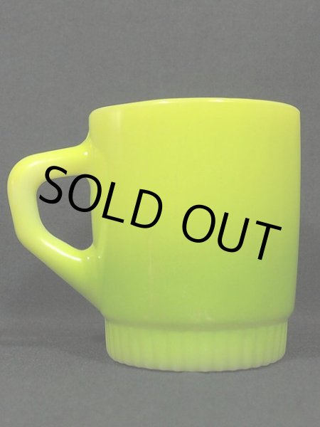 画像3: 60s-70s【FireKing】リブボトムマグ・ライトグリーン (3)