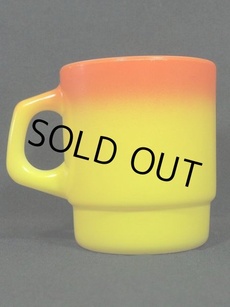 画像3: 60s【FireKing】スタッキングマグ・橙黄 (3)