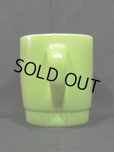 画像2: 60s-70s【FireKing】リブボトムマグ・グリーン (2)