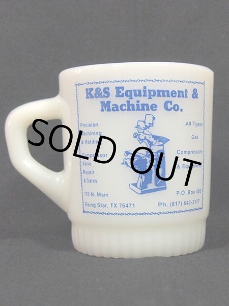 画像3: 60s-70s【FireKing】リブボトムマグ・K&S Equipment＆Machine Co. (3)
