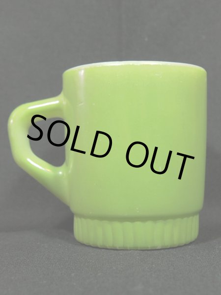 画像3: 60s-70s【FireKing】リブボトムマグ・グリーン (3)