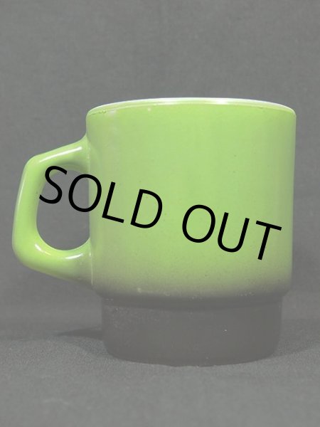 画像3: 60s【FireKing】スタッキングマグ・緑黒 (3)