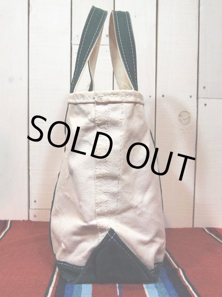 画像3: 1990s【L.L.Bean】BOAT AND TOTE BAG〝ZIP TOP〟オフホワイト×グリーン (3)