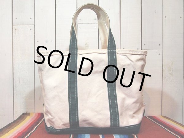 画像4: 1990s【L.L.Bean】BOAT AND TOTE BAG〝ZIP TOP〟オフホワイト×グリーン (4)