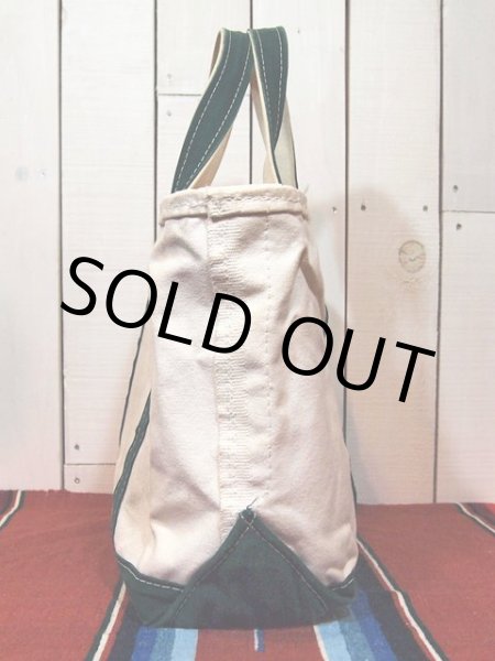 画像5: 1990s【L.L.Bean】BOAT AND TOTE BAG〝ZIP TOP〟オフホワイト×グリーン (5)