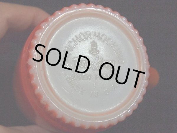 画像5: 60s-70s【FireKing】リブボトムマグ・オレンジ (5)