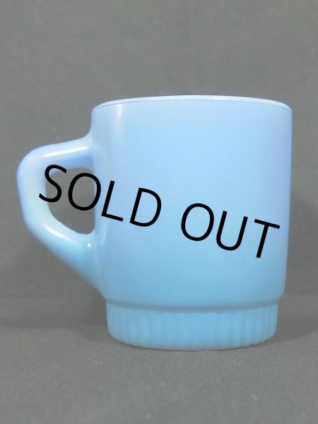 画像3: 60s-70s【FireKing】リブボトムマグ・ライトブルー (3)