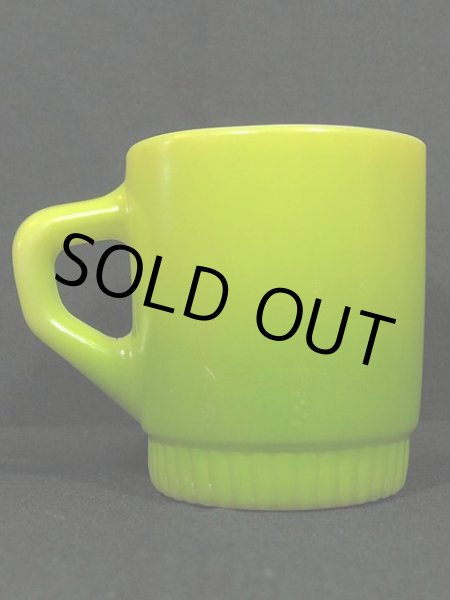 画像3: 60s-70s【FireKing】リブボトムマグ・ライトグリーン (3)