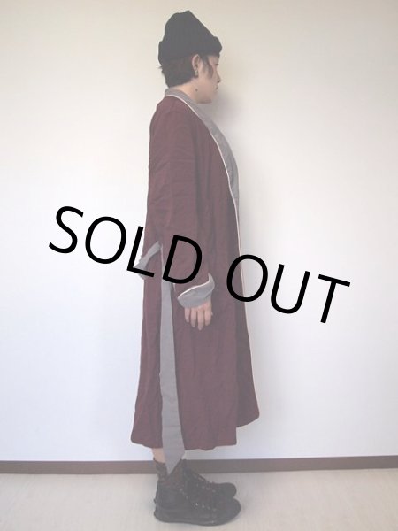 画像3: 1950sツートンレーヨンガウン (3)