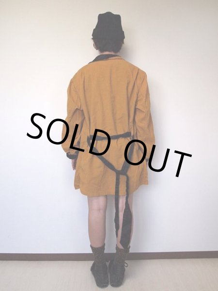 画像4: 1960sサテン×コーデュロイツートンガウン (4)