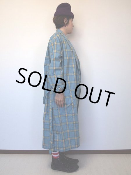 画像2: 1960s【BRENT】チェックガウン (2)