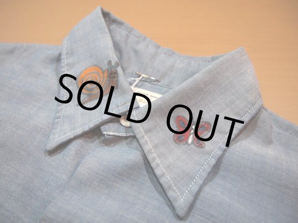 画像5: 1970s【BIGMAC】キノコペイントシャンブレーシャツ (5)