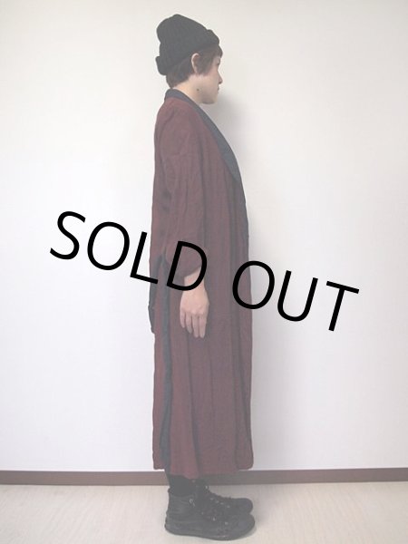 画像3: 1960sレーヨンウールツートンガウン (3)