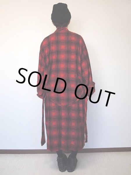 画像4: 1960s【B.V.D.】オンブレーチェックネルガウン (4)