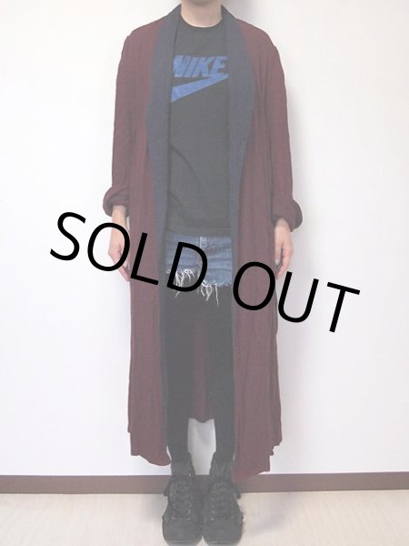 画像2: 1960sレーヨンウールツートンガウン (2)