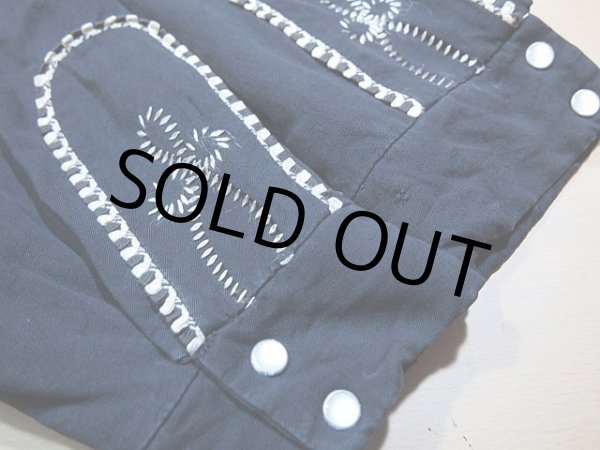 画像5: 1970s【HbarC】レーヨンギャバジン刺繍ウエスタンジャケット (5)