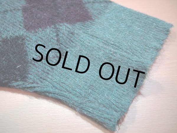 画像4: 1960sアーガイルモヘアカーディガン (4)