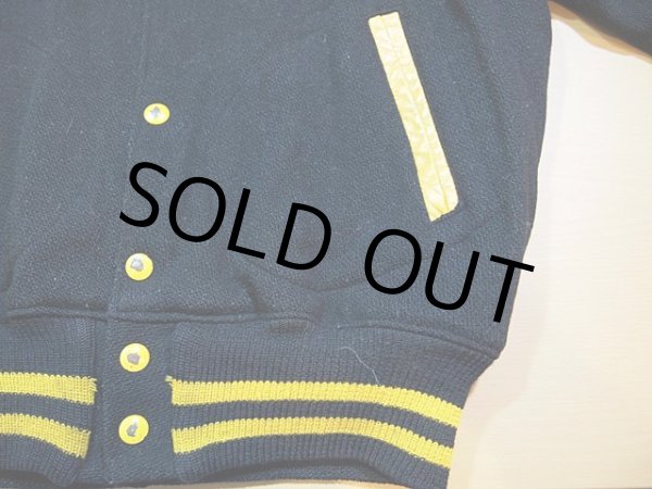 画像5: 1960sブラックメルトンスタジャン (5)