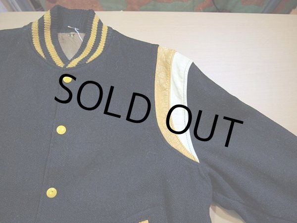 画像4: 1960sブラックメルトンスタジャン (4)