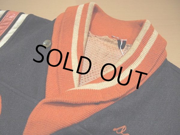 画像4: 1960s【BUTWIN】ショールカラーブラックメルトンスタジャン (4)