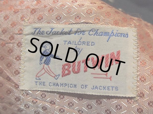 画像3: 1960s【BUTWIN】ショールカラーブラックメルトンスタジャン (3)