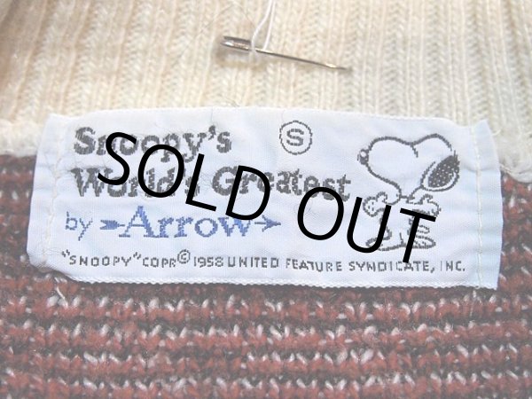 画像3: 1970s【Arrow】スヌーピージャガードセーター (3)