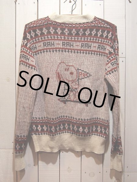 画像2: 1970s【Arrow】スヌーピージャガードセーター (2)