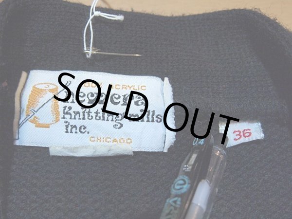 画像3: 1980s黒レタードカーディガン (3)