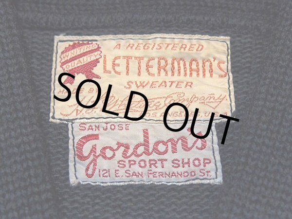 画像3: 1940s【H.L.WHITEING CO.】黒レタードカーディガン (3)