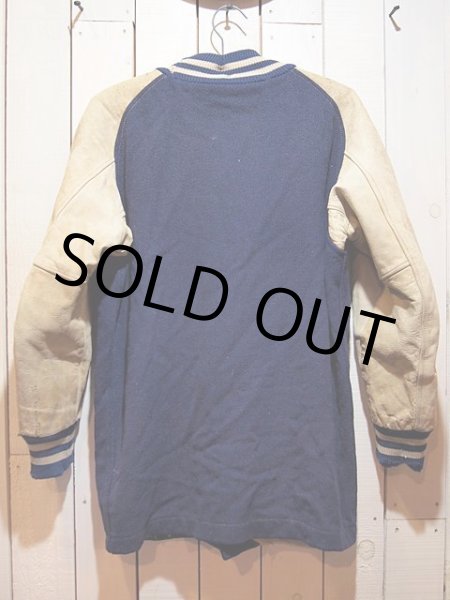 画像2: 1960s袖レザーロングスタジャン (2)