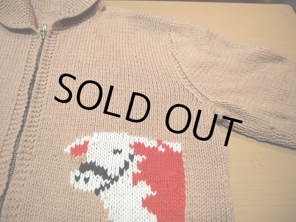 画像5: 1960s牛柄カウチンセーター (5)