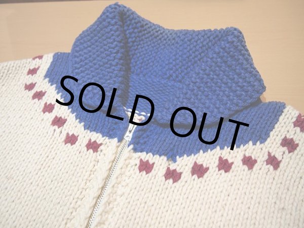 画像3: 1950sクラシックカー柄カウチンセーター (3)