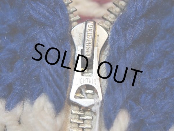 画像4: 1950sクラシックカー柄カウチンセーター (4)