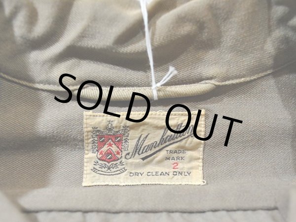 画像3: 1940s【Manhattan】ギャバジンシャツ (3)