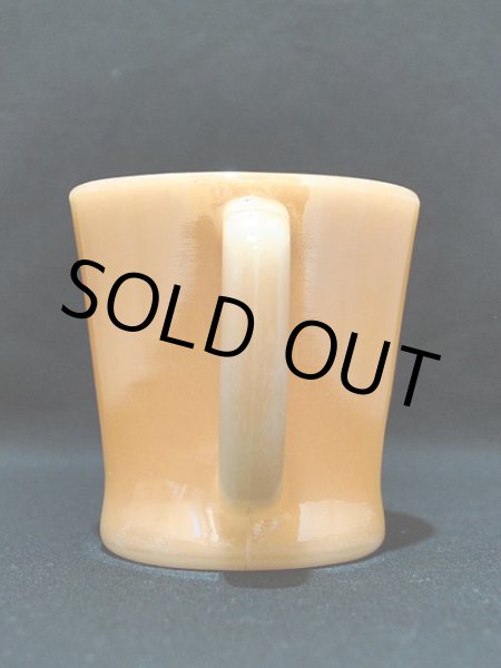 画像2: 50s【FireKing】Dハンドルマグ・ピーチラスター (2)