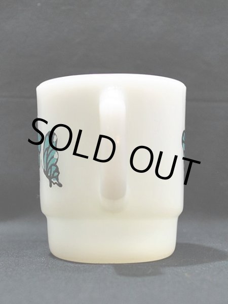 画像2: 70s-80s【FireKing】スタッキングマグ・バタフライ(青) (2)