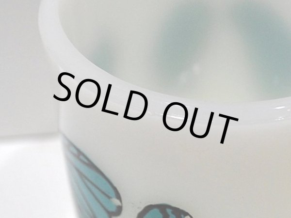 画像8: 70s-80s【FireKing】スタッキングマグ・バタフライ(青) (8)