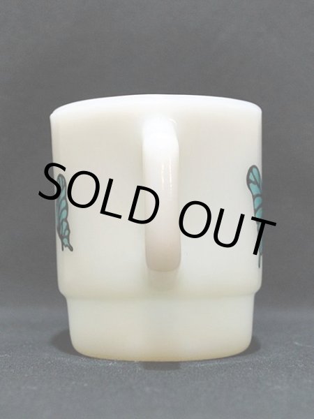 画像2: 70s-80s【FireKing】スタッキングマグ・バタフライ(青) (2)