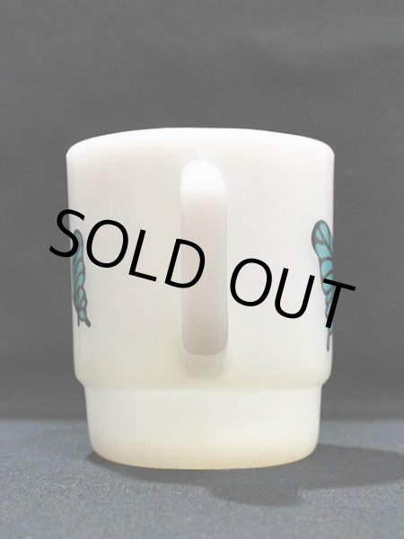 画像2: 70s-80s【FireKing】スタッキングマグ・バタフライ(青) (2)