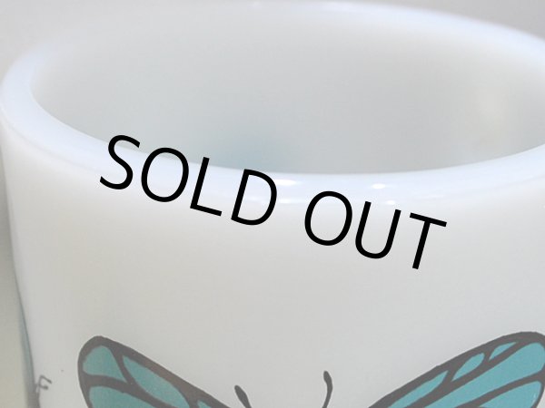 画像7: 70s-80s【FireKing】スタッキングマグ・バタフライ(青) (7)